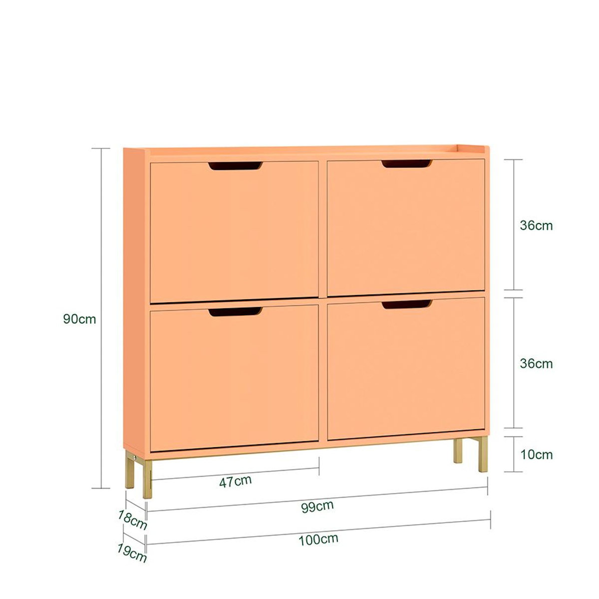 SOBUY SoBuy - Meuble À Chaussures 4 portes - Minimaliste - FSR100