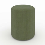 MAISON PAVANE Pouf rond en velours côtelé vert-Lily