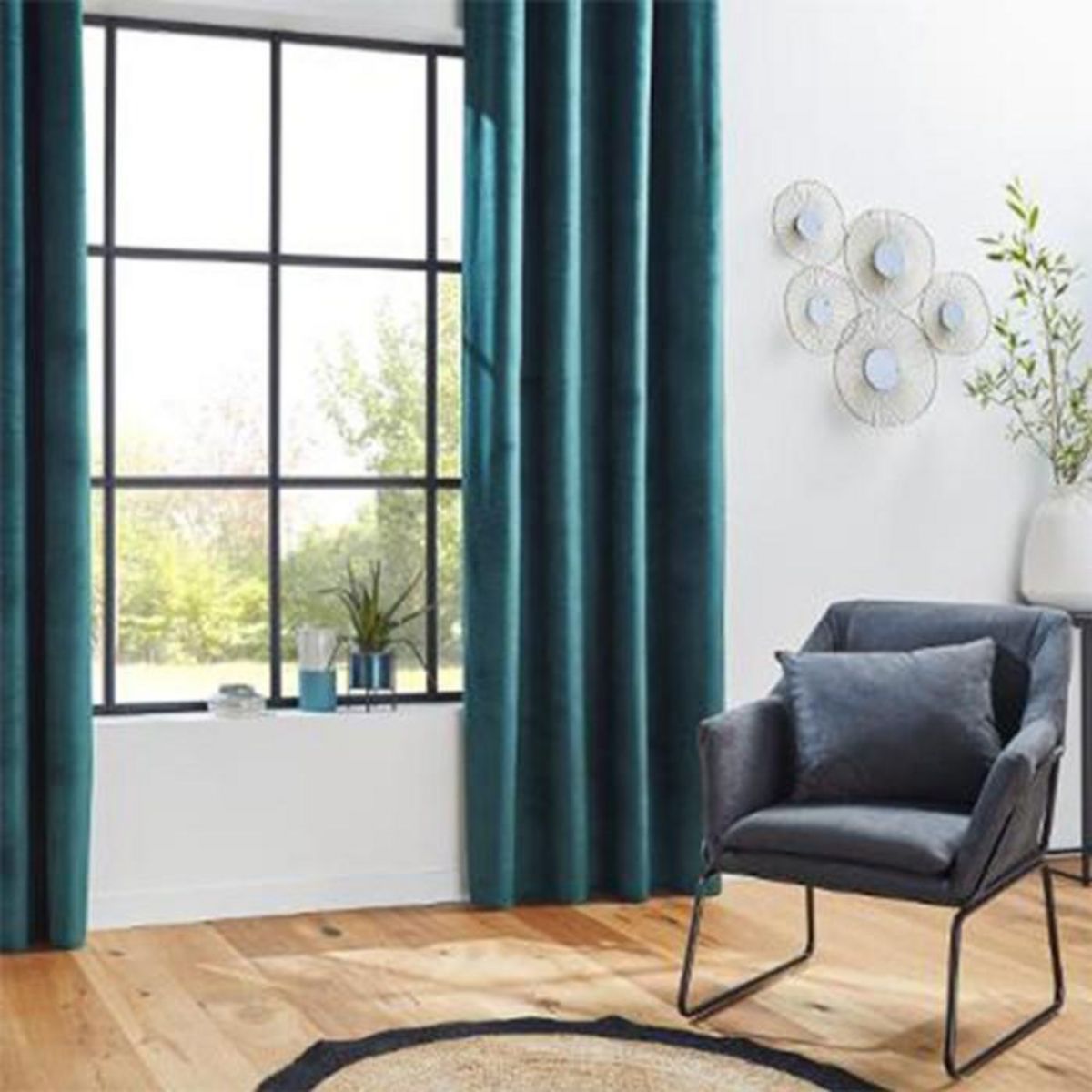 ATMOSPHERA Rideau Occultant en Velours  Otto  140x260cm Vert