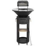 Habitat et Jardin Barbecue plancha brasero avec four à pizza  César premium - Ø 81 cm - Noir