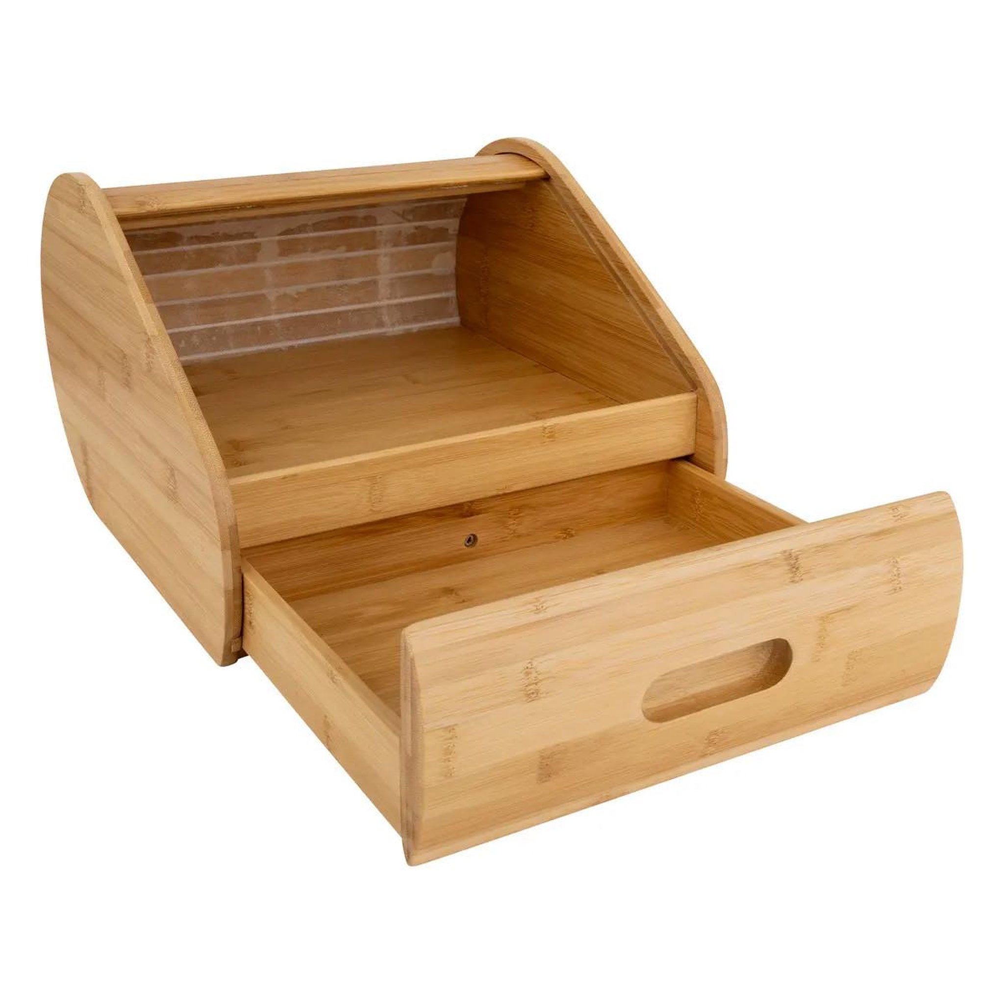 Voir la diapositive 2 : FIVE Boîte à pain en bambou  tiroir  30cm naturel