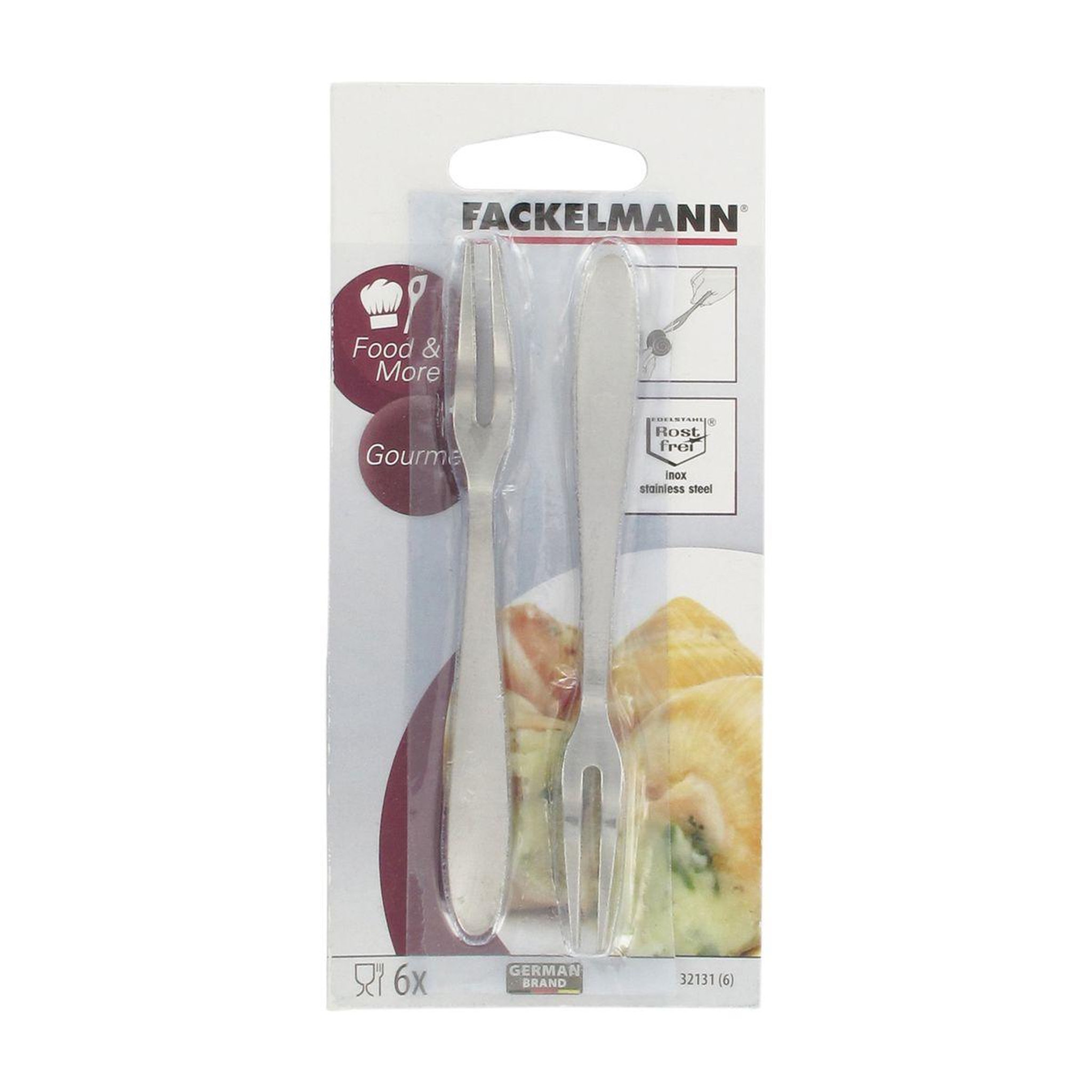 Voir la diapositive 4 : Fackelmann Lot de 12 fourchettes à escargots 12,5 cm fackelmann