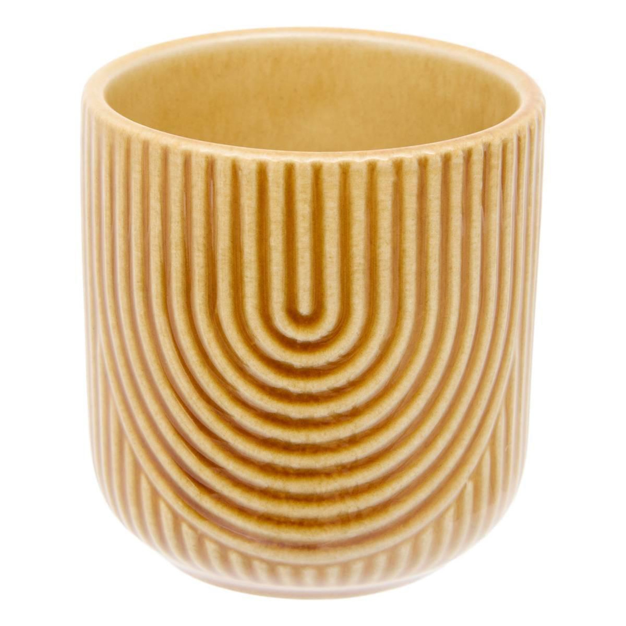 Voir la diapositive 2 : SECRET DE GOURMET Lot de 6 tasses à espresso  lya  10cl ocre