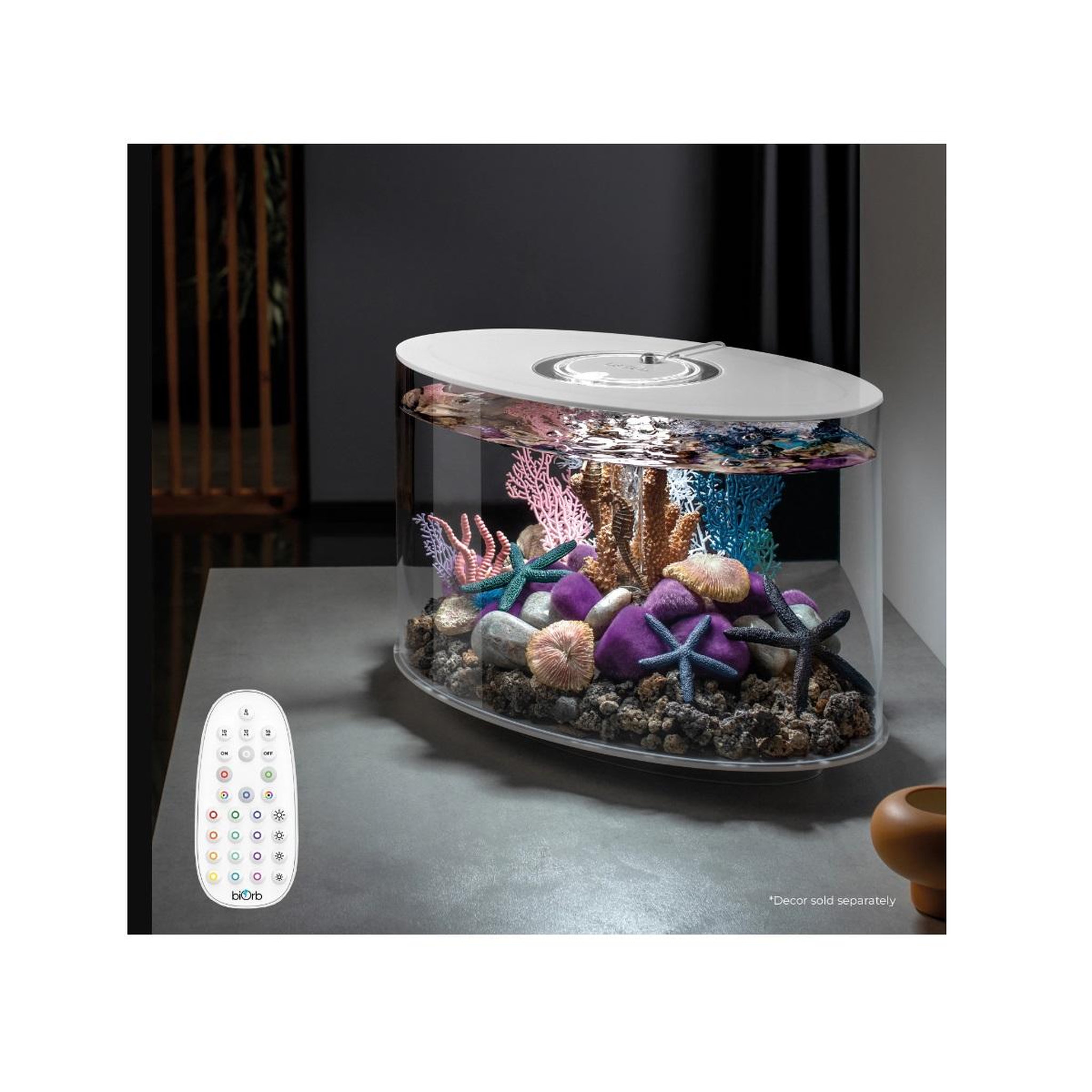 Voir la diapositive 2 : Oase Aquarium long 15l contours blanc - loop 15 mcr white