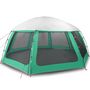 Voir la diapositive 2 : VIDAXL Tente piscine toit amovible parois maille vert d'eau 612x612 cm