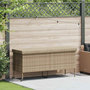 Voir la diapositive 2 : VIDAXL Boîte rangement jardin roues beige 160x55x75 cm resine tressee