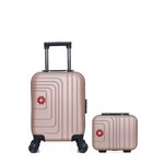 SWISS KOPPER SWISS KOPPER - LOT DE 2 - Valises cabine XXS et vanity RUTI. Coloris disponibles : Orange, Rouge, Violet, Vert, Beige, Bleu