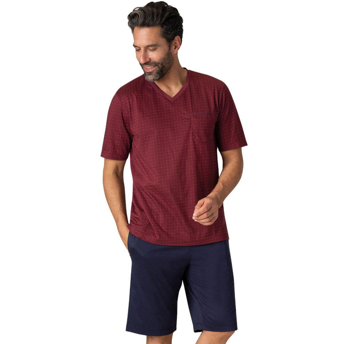 Eminence Pyjama court col V homme Mercerisé