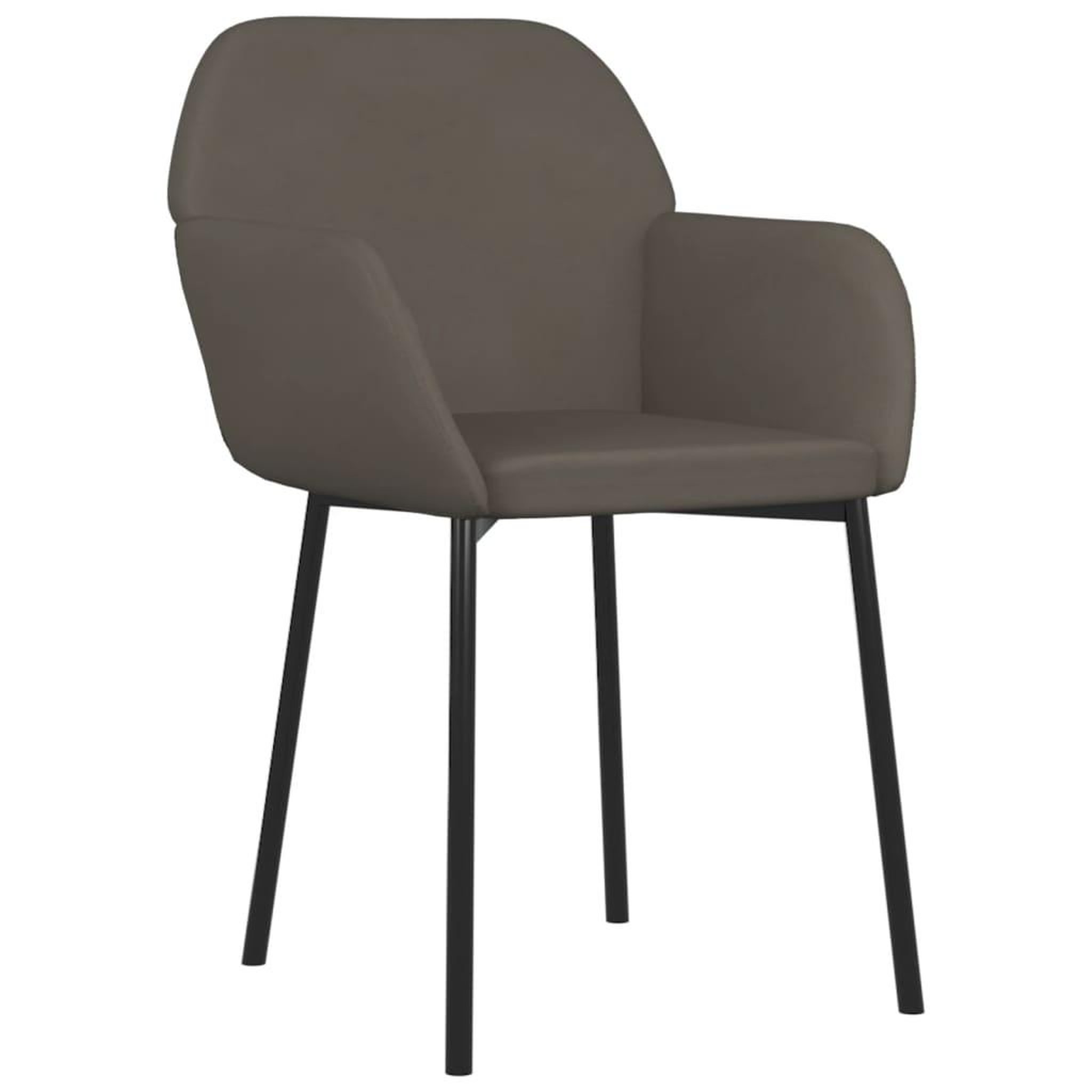 Voir la diapositive 3 : VIDAXL Chaises a manger lot de 2 Gris fonce Velours