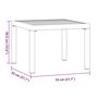 Voir la diapositive 6 : VIDAXL Table basse de jardin noir 55x55x39,5 cm acier enduit de poudre