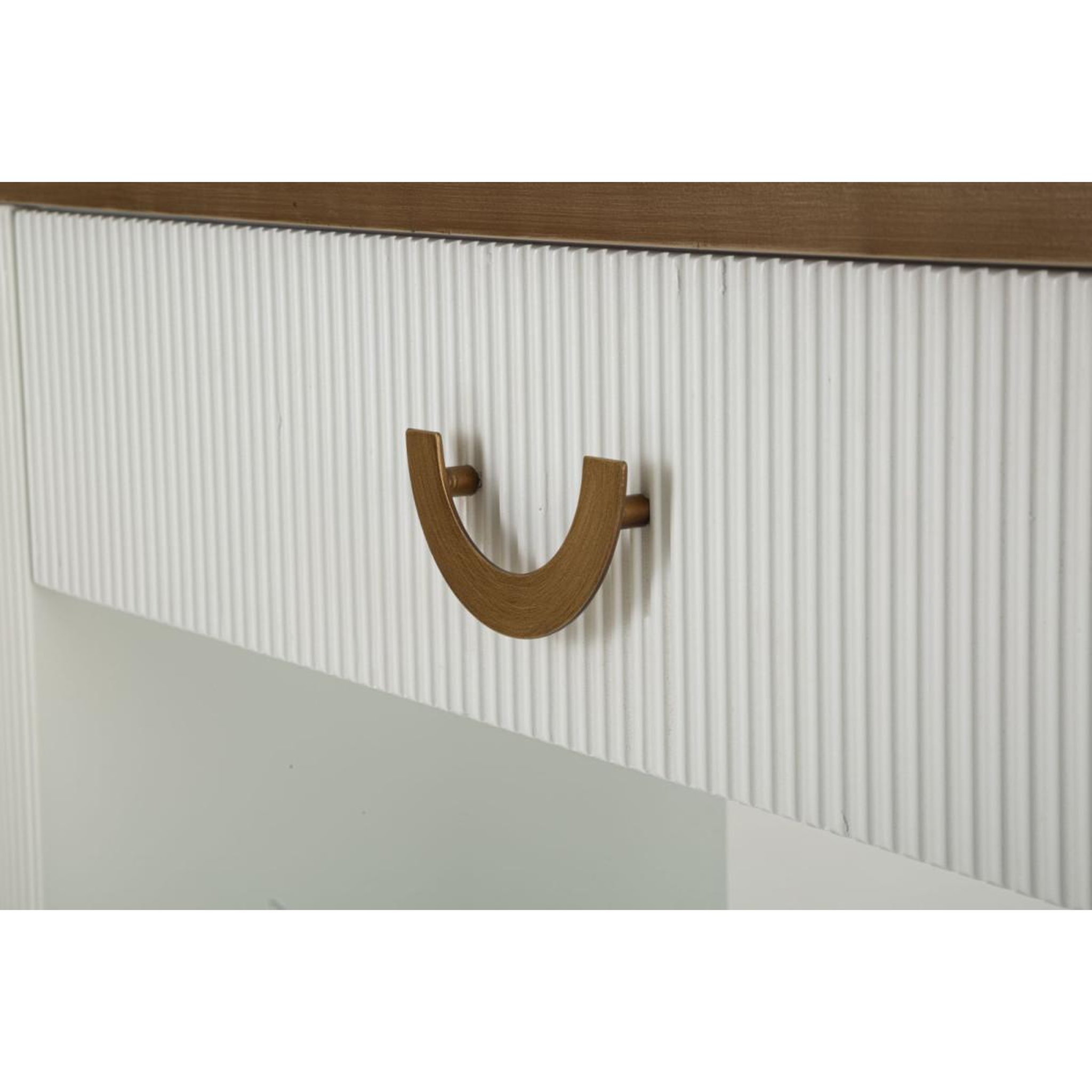 Voir la diapositive 5 : Paris Prix Console en bois avec 1 tiroir  tolosa  121cm blanc & naturel