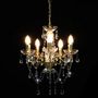 Voir la diapositive 4 : VIDAXL Lustre avec perles de cristal Dore Rond 5 x E14