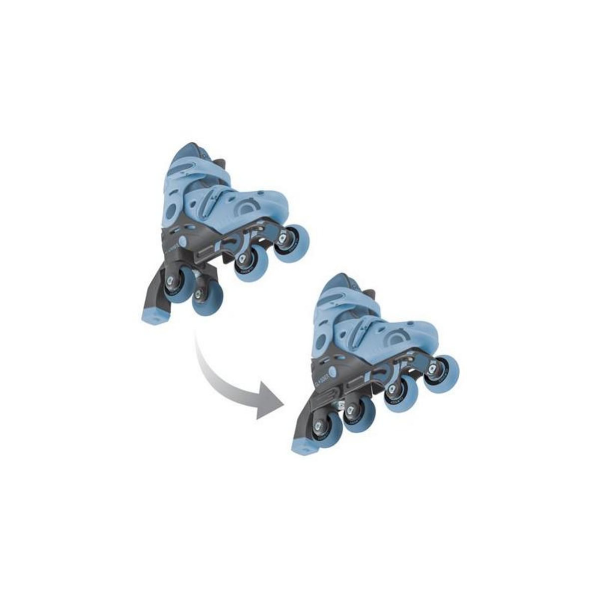 Globber Roller enfant Globber Evolutif 2 en 1 Taille 30 33 Bleu cendré