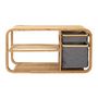 Voir la diapositive 2 : Paris Prix Banc avec Rangements  Bambou  94cm Naturel