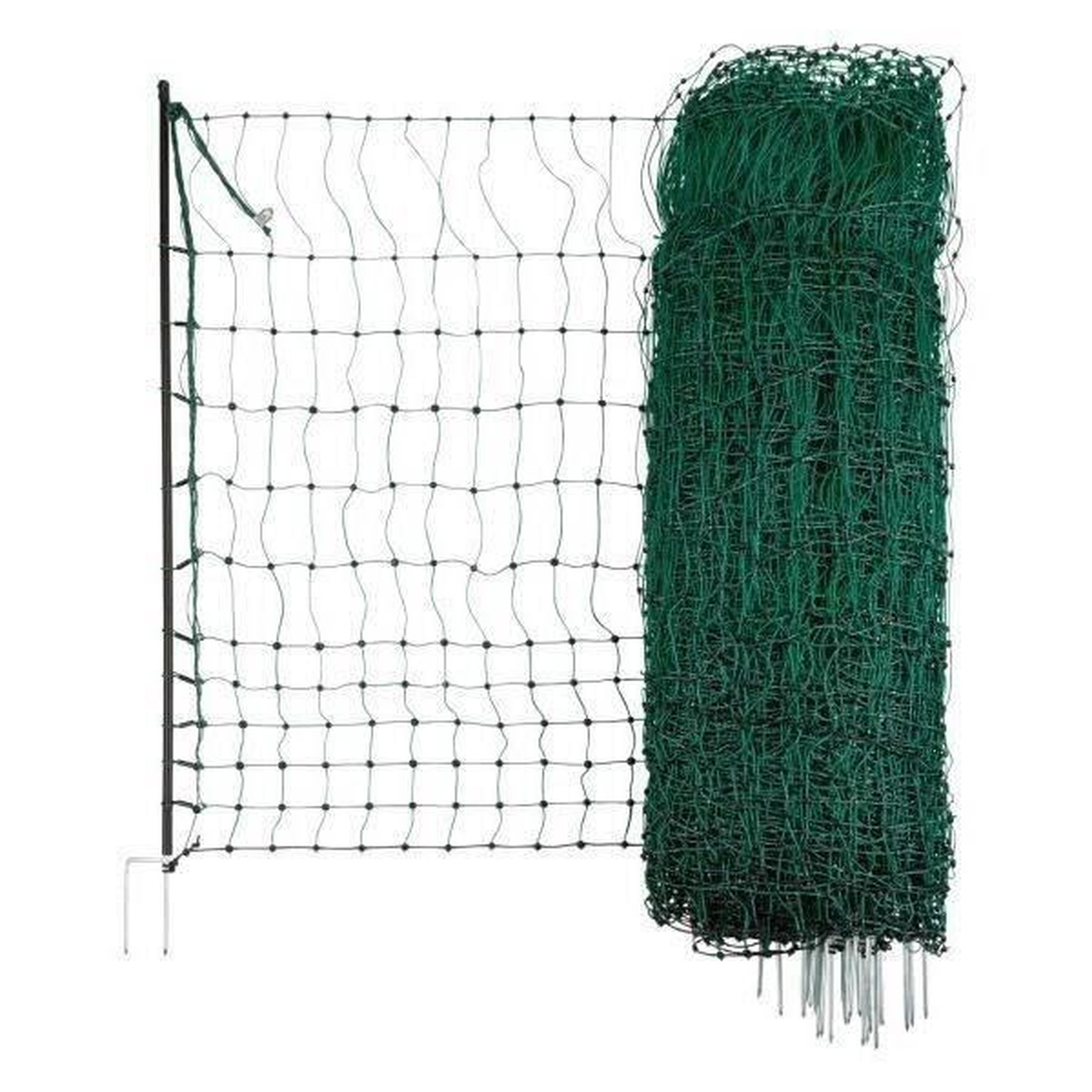 Voir la diapositive 2 : KERBL KERBL - Filet pour les poules 50 m - 106 cm - double pointe - vert - non électrique