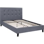 Habitat et Jardin Lit double en pvc  Julia  - 160 x 200 - Gris clair