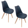 Voir la diapositive 1 : The Home Deco Factory 2 Chaises design scandinaves rembourrées Cocooning