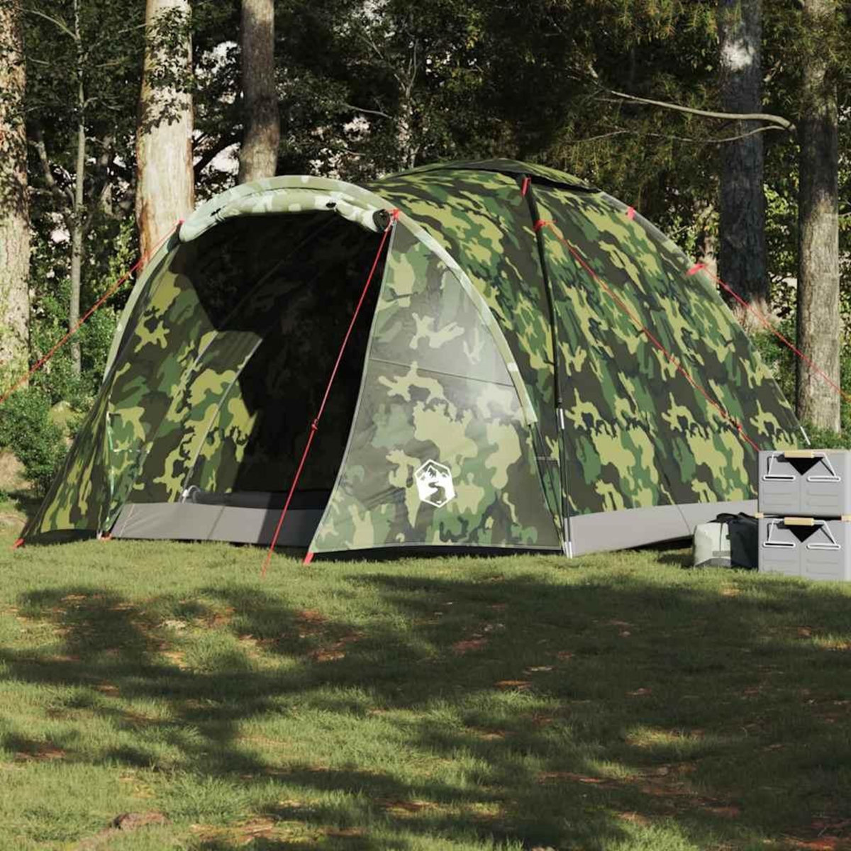 VIDAXL Tente de peche 2 personnes camouflage impermeable