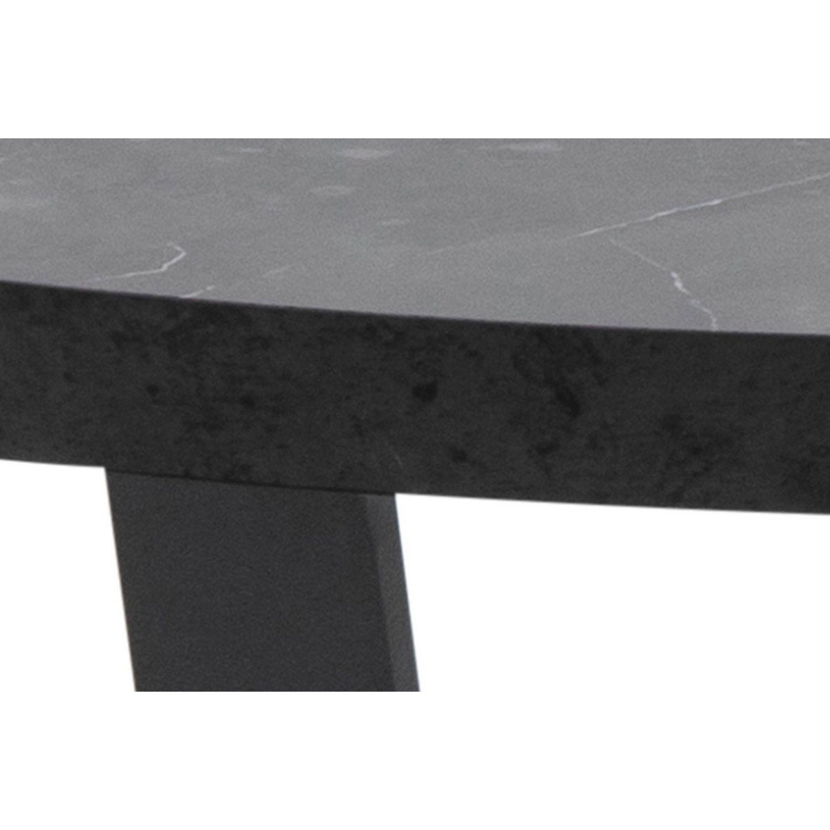 CONCEPT USINE Table basse ronde effet marbre noir HARLEM