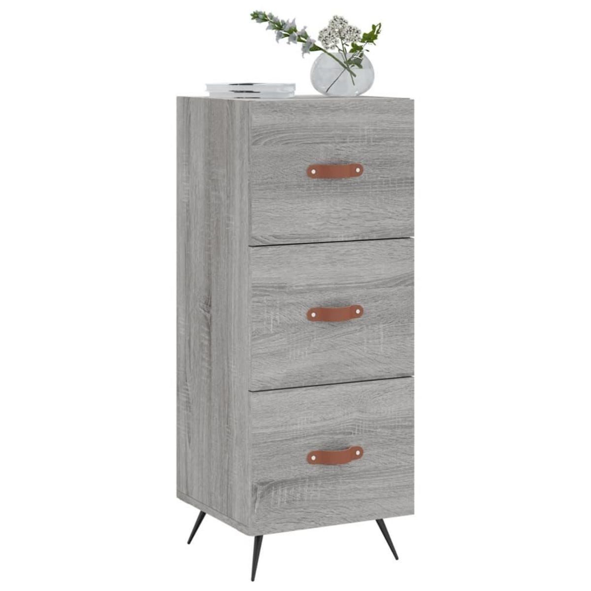 VIDAXL Buffet Sonoma gris 34,5x34x90 cm Bois d'ingenierie