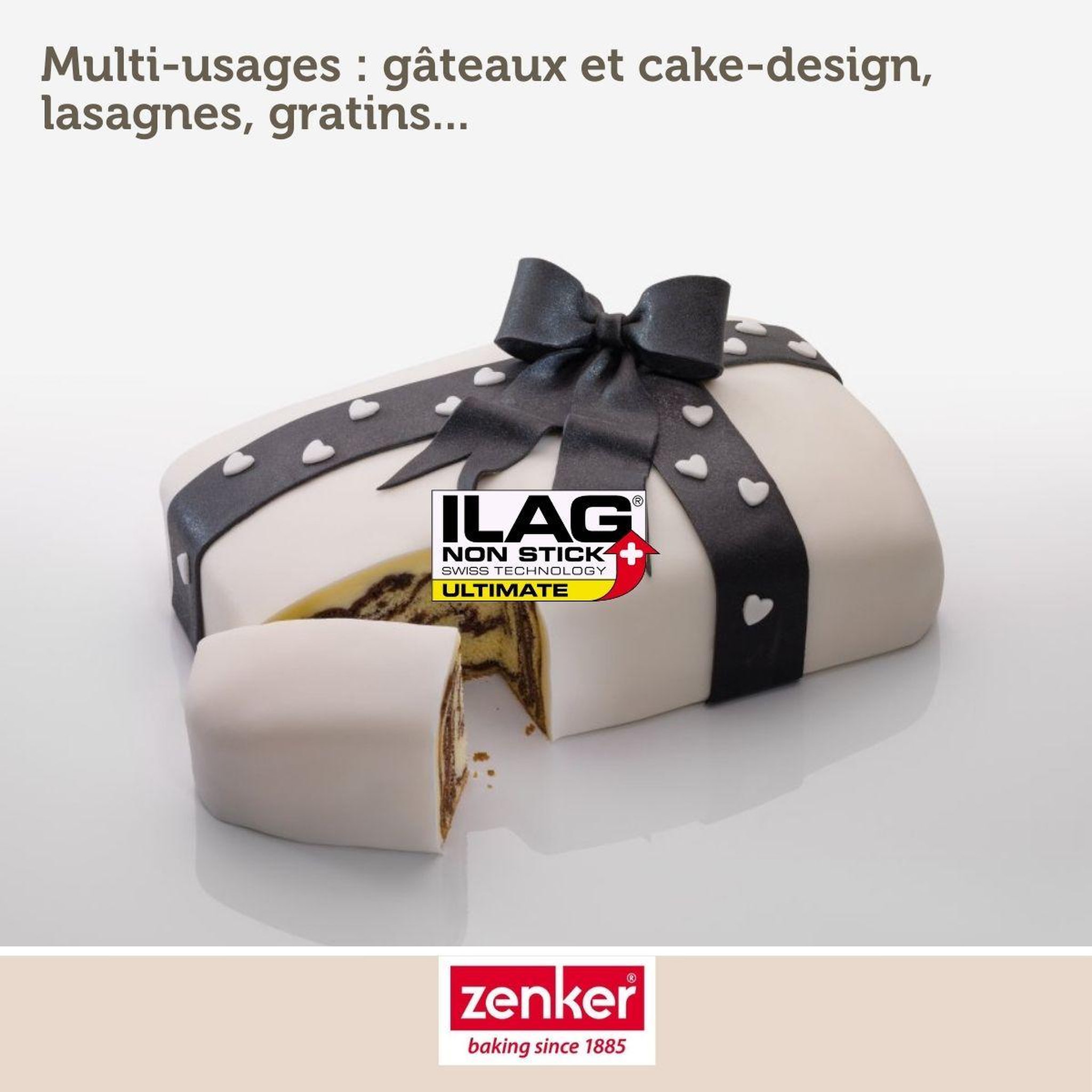 Voir la diapositive 4 : ZENKER Lot de 2 moules à gâteaux rectangulaires 28/18 cm en acier zenker smart pastry