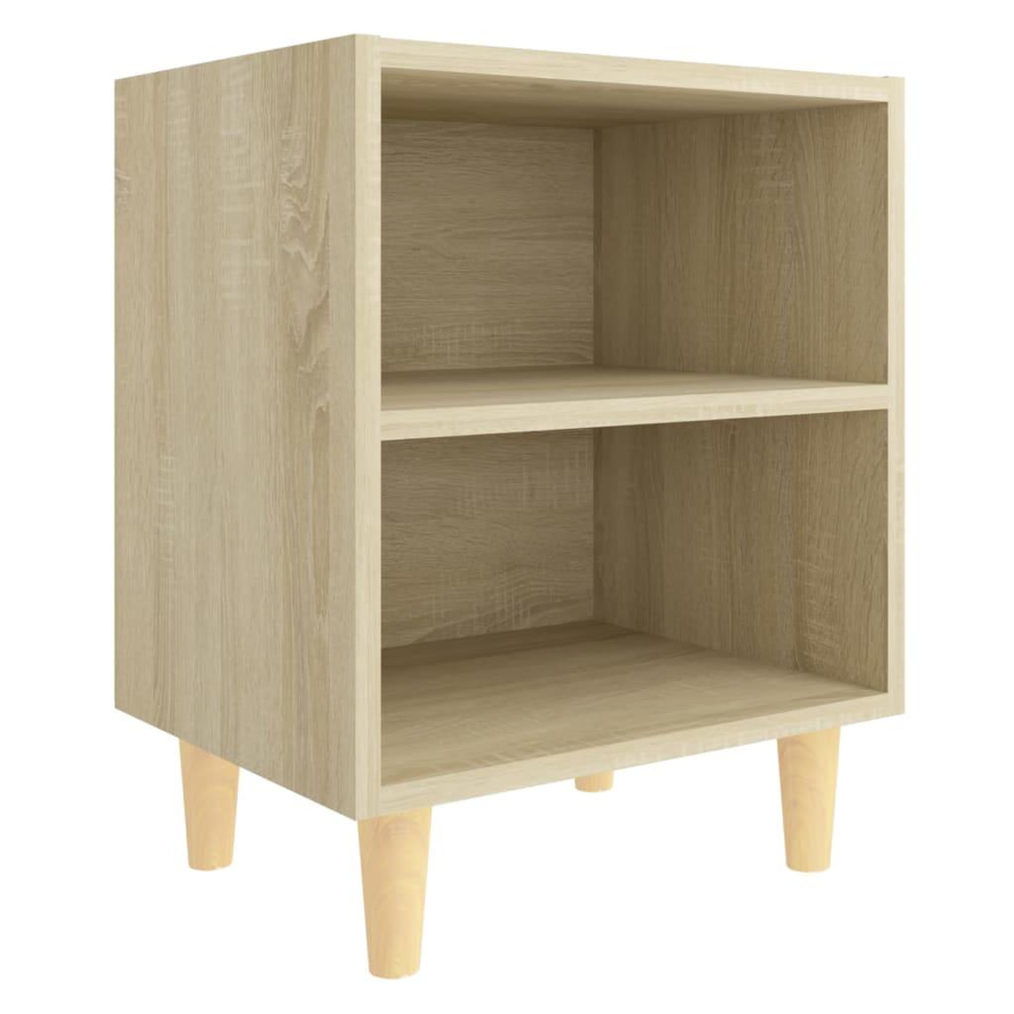 Voir la diapositive 2 : VIDAXL Table de chevet avec pieds en bois Chene sonoma 40x30x50 cm
