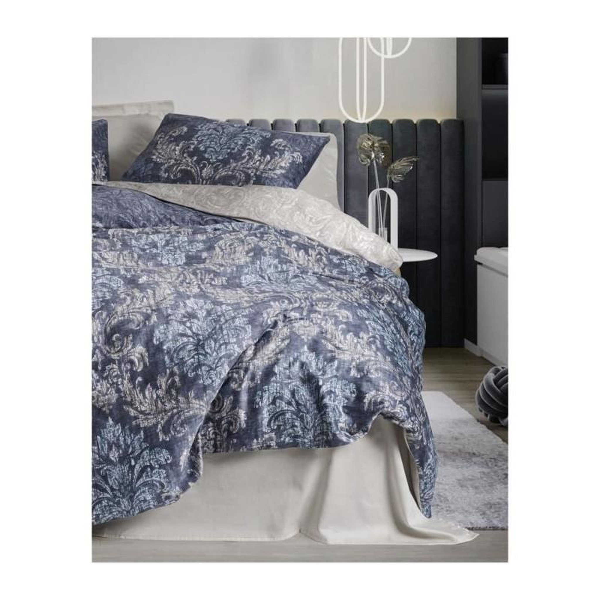 Voir la diapositive 3 : GENERIQUE Parure de lit - 129CTN63972 - 1 housse de couette 220 x 240 cm + 2 taies d'oreiller 60 x 60 cm - Satiné 100% coton - Beige