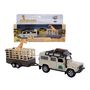 Voir la diapositive 4 : GLOB KIDS Kids Globe Die-cast Land Rover with Giraffe trailer, 29cm