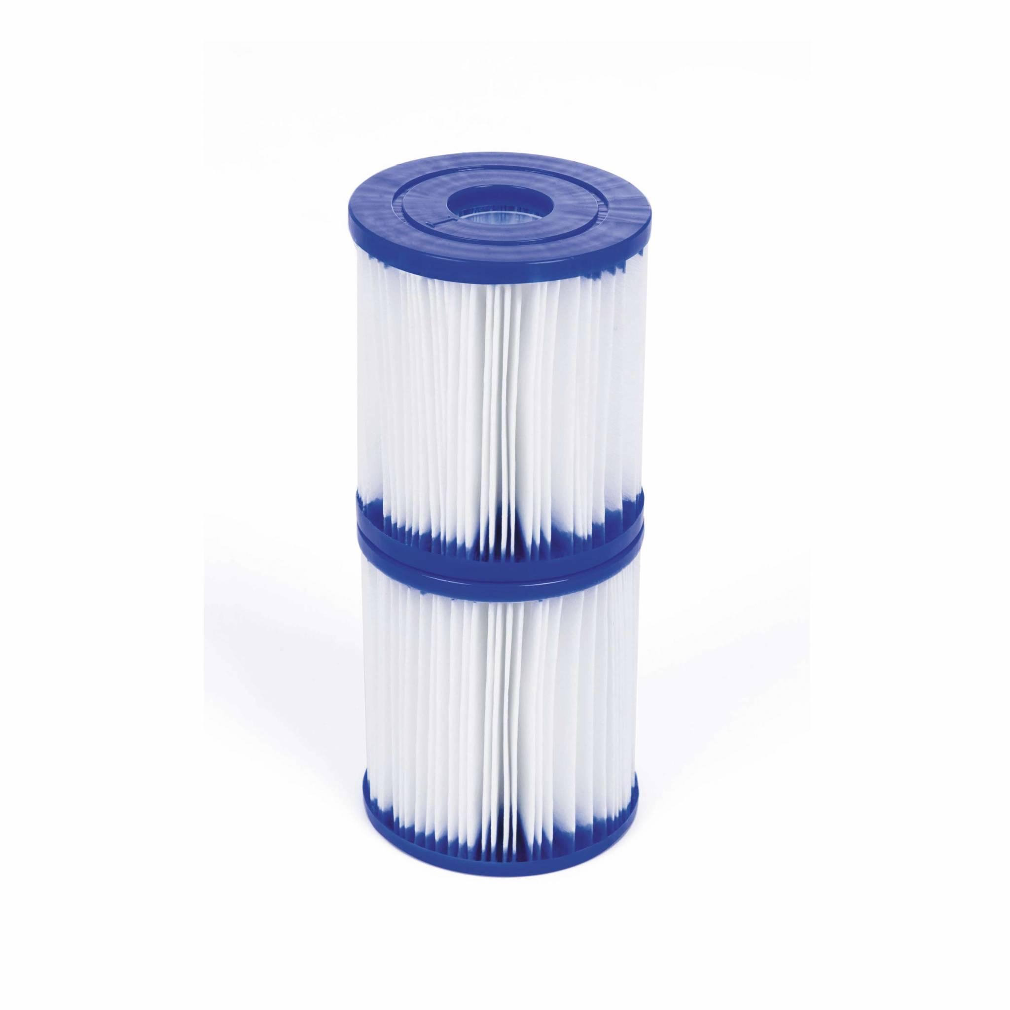 Voir la diapositive 1 : SWEEEK Lot de 2 cartouches filtrantes type 1 pour pompe de piscine  - 7.8x7.8cm compatibles avec piscines Bestway Leman. Opalite. Connemara. Diamant. Jade et Spinelle 3x2m