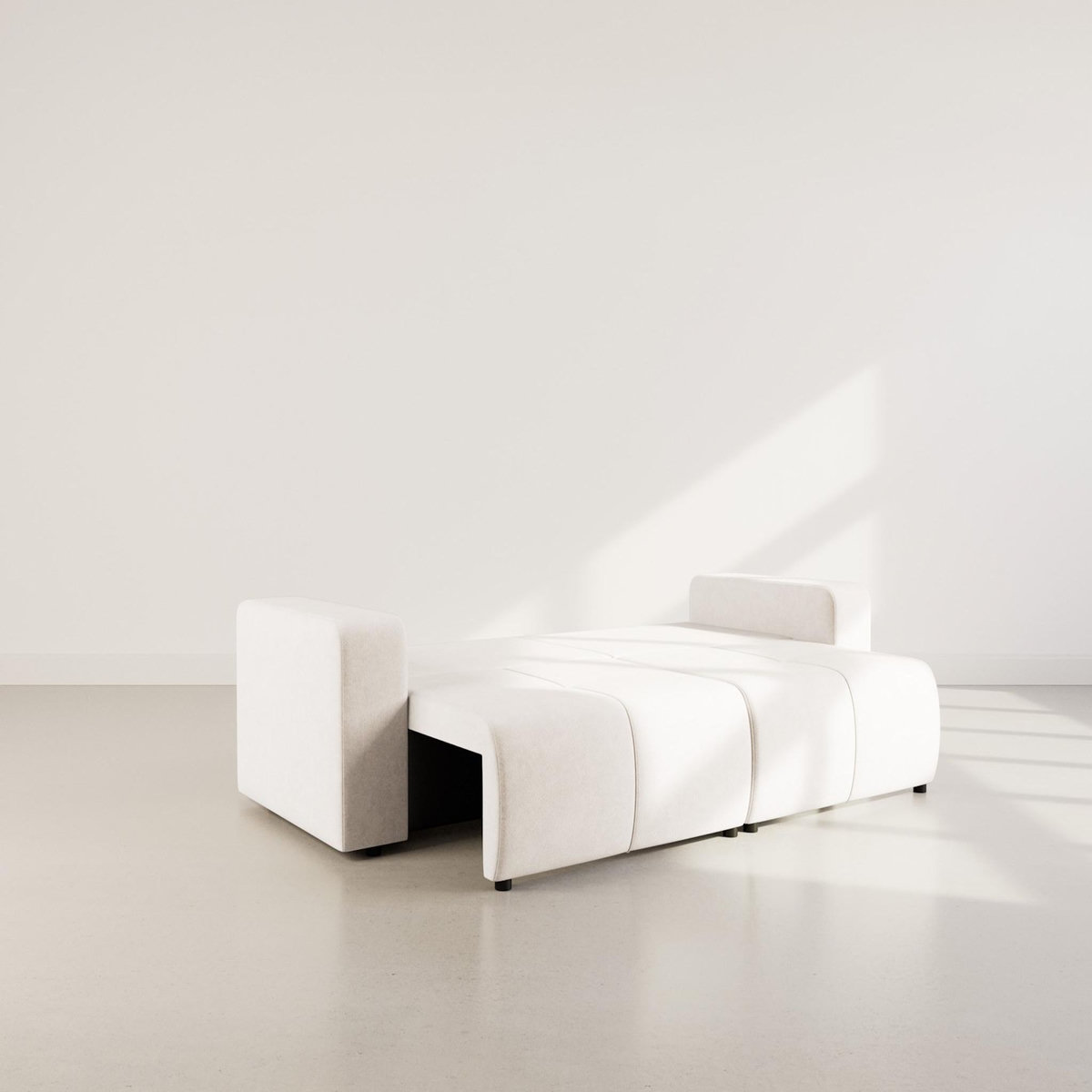 BEST MOBILIER Nicole - canapé droit 4 places convertible avec coffre en tissu