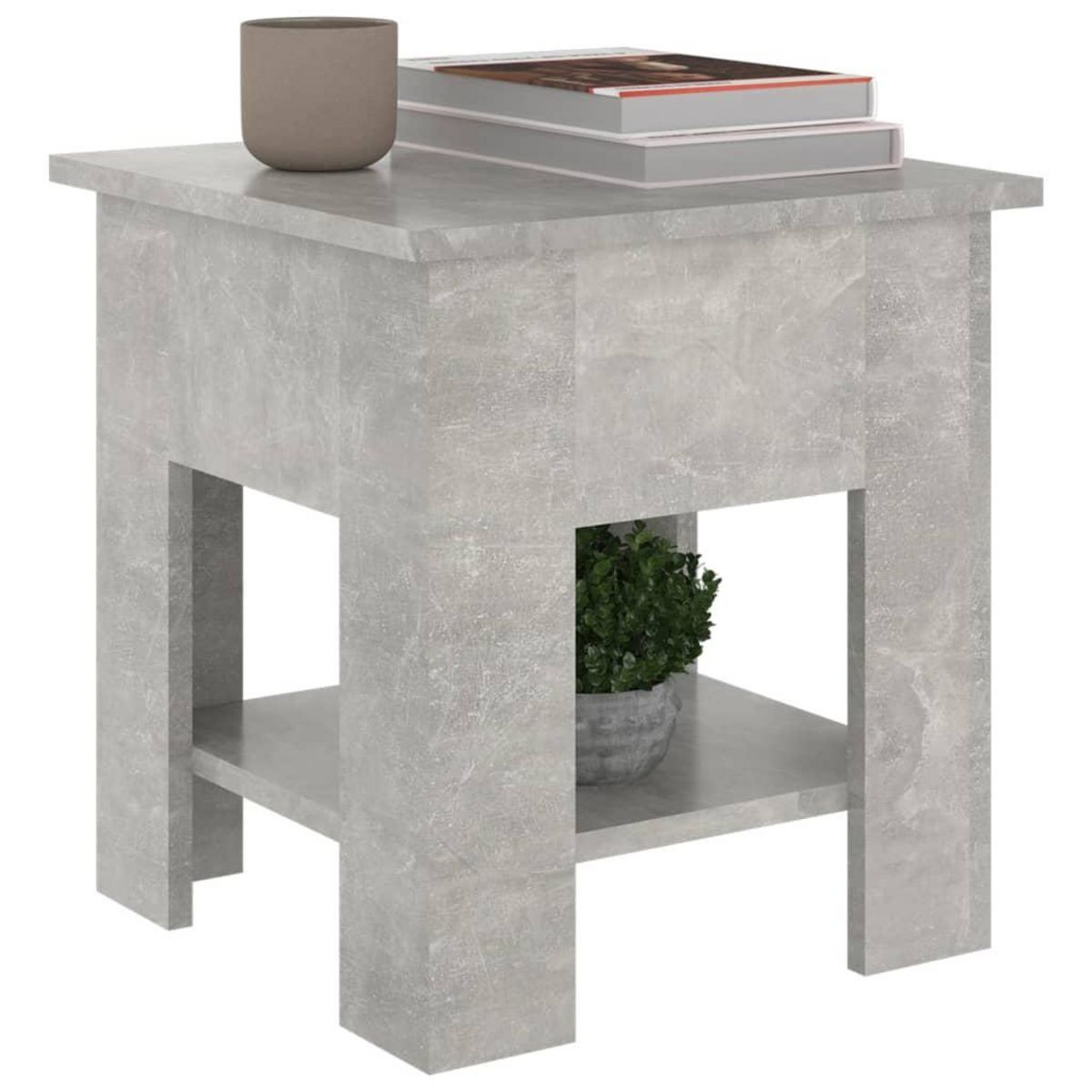 VIDAXL Table basse gris beton 40x40x42 cm bois d'ingenierie