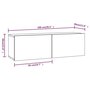 Voir la diapositive 6 : VIDAXL Meubles TV muraux 2 pcs blanc 100x30x30 cm bois d'ingenierie