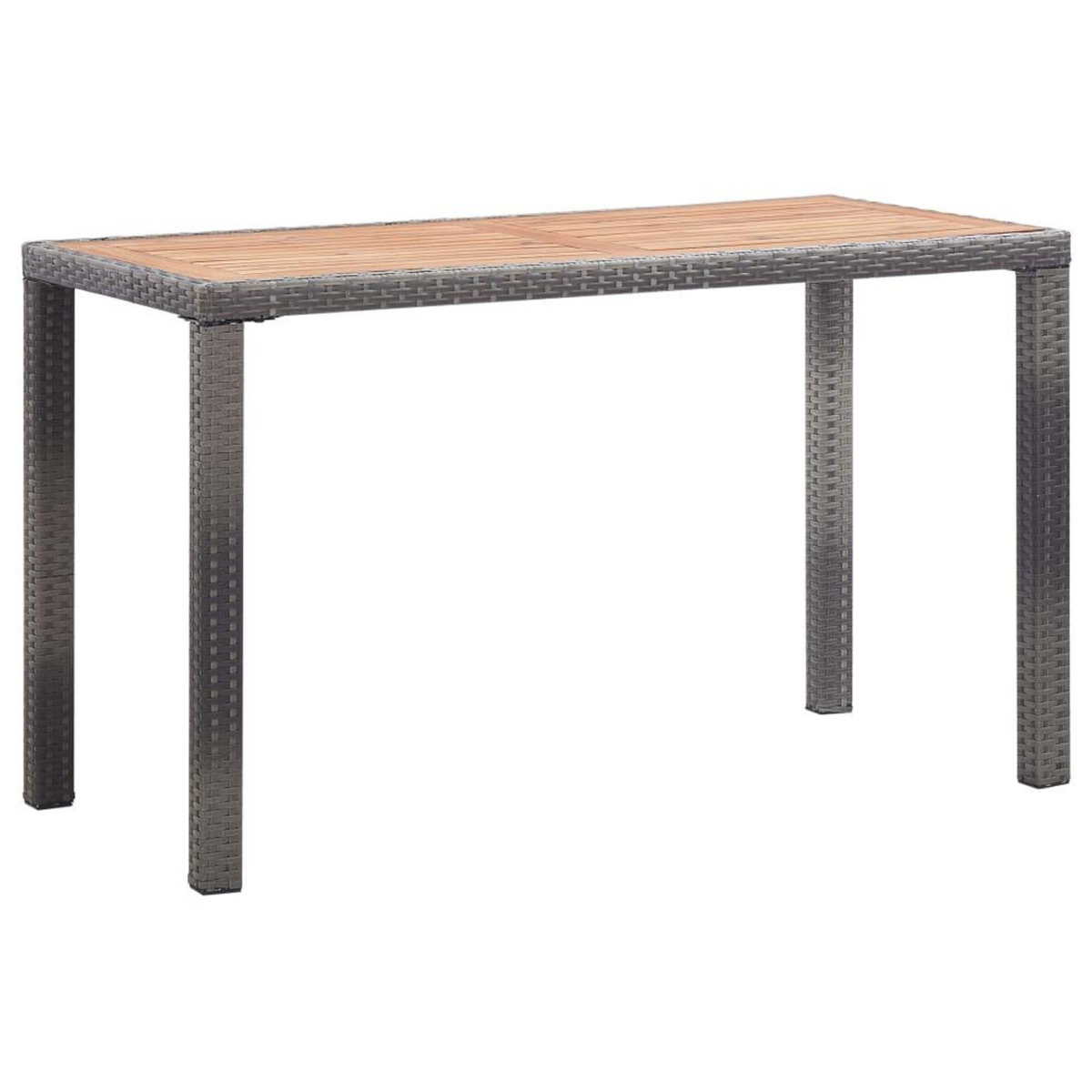 VIDAXL Table de jardin Anthracite et marron 123x60x74 cm Bois d'acacia