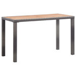 VIDAXL Table de jardin Anthracite et marron 123x60x74 cm Bois d'acacia