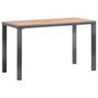 Voir la diapositive 1 : VIDAXL Table de jardin Anthracite et marron 123x60x74 cm Bois d'acacia