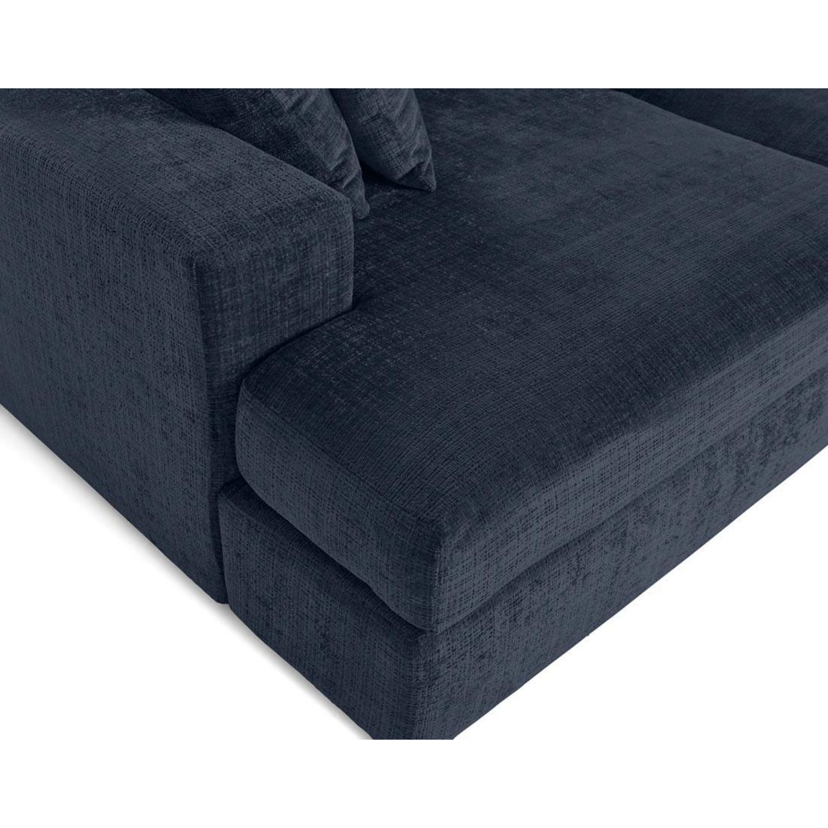 LISA DESIGN Collins - canapé droit 4 places avec double méridienne - assise profonde - en velours texturé