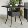 Voir la diapositive 1 : VIDAXL Table de jardin dessus en verre noir 80x80x75 cm resine tressee