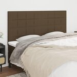 VIDAXL Tetes de lit 4 pcs Marron fonce 100x5x78/88 cm Tissu