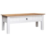 VIDAXL Table basse Blanc 100x60x45 cm Pin massif Assortiment Panama