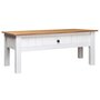 Voir la diapositive 1 : VIDAXL Table basse Blanc 100x60x45 cm Pin massif Assortiment Panama