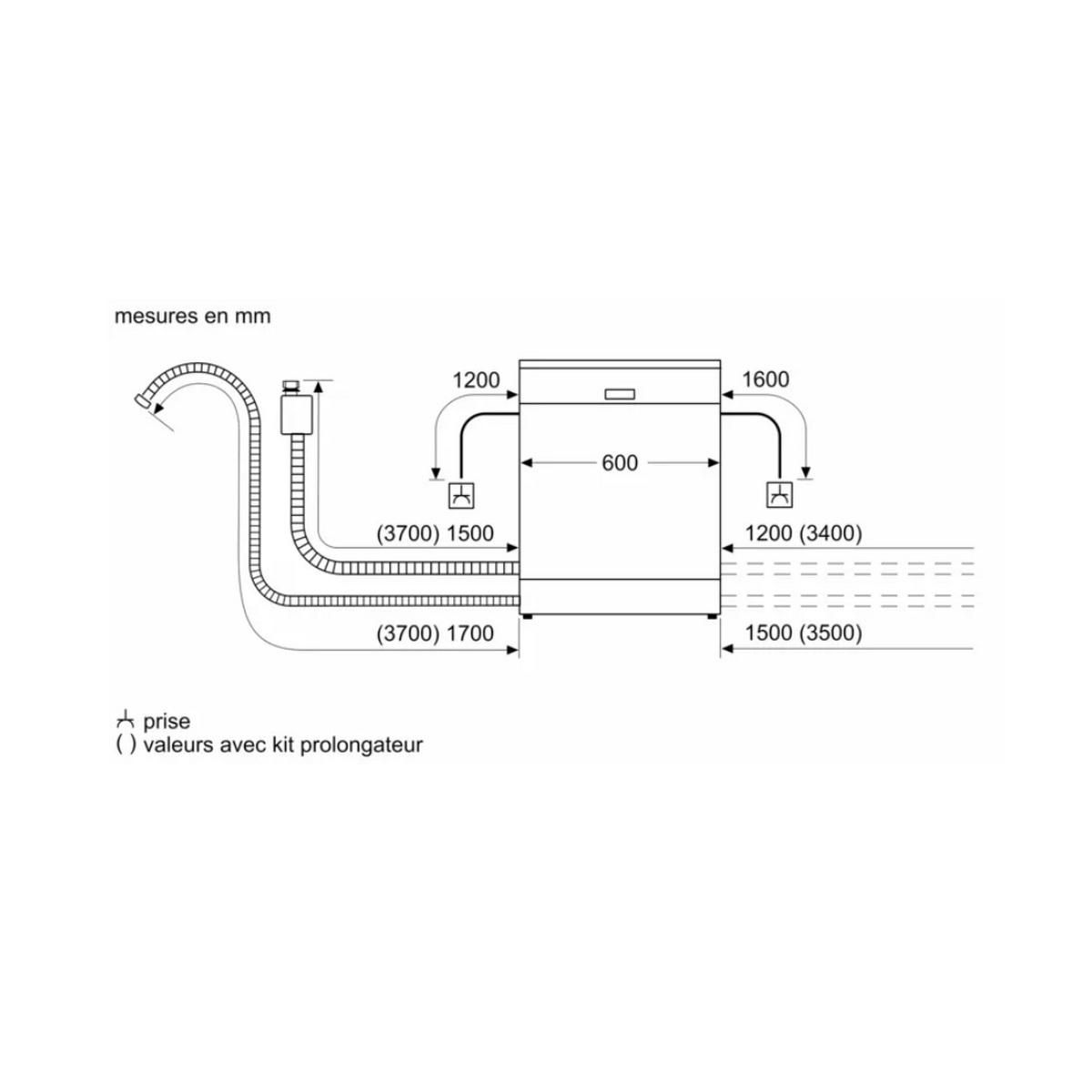 Siemens Lave-vaisselle 59.8cm 14 couverts 42db tout intégrable - SX63HX16CE