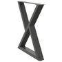 Voir la diapositive 4 : VIDAXL Pieds de table a manger 2 pcs anthracite 80x(72-73,3) cm acier
