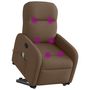 Voir la diapositive 3 : VIDAXL Fauteuil de massage inclinable Marron Tissu