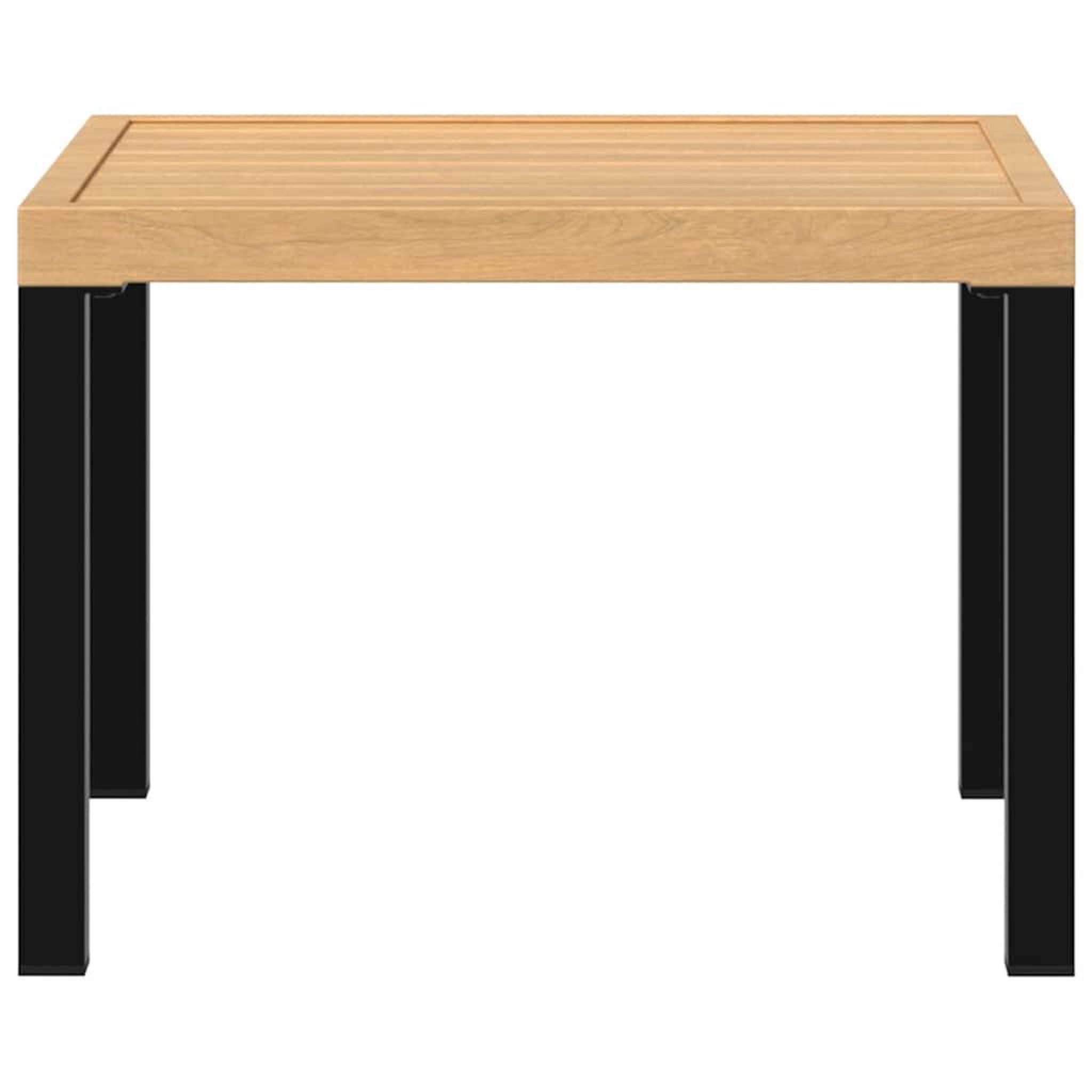Voir la diapositive 3 : VIDAXL Table basse de jardin noir 55x55x39,5 cm acier enduit de poudre
