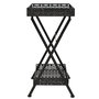 Voir la diapositive 3 : VIDAXL Table a the pliante Style vintage Metal 58 x 35 x 72 cm Noir