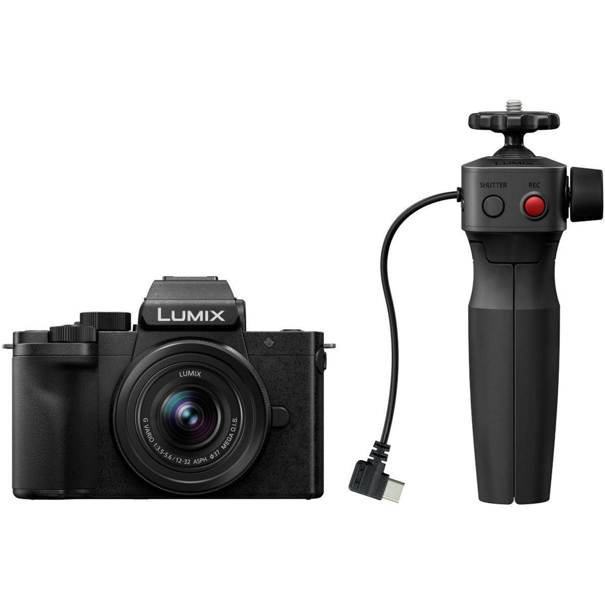 PANASONIC Appareil photo Hybride Lumix G100 noir+12-32mm+poignèe Trepied