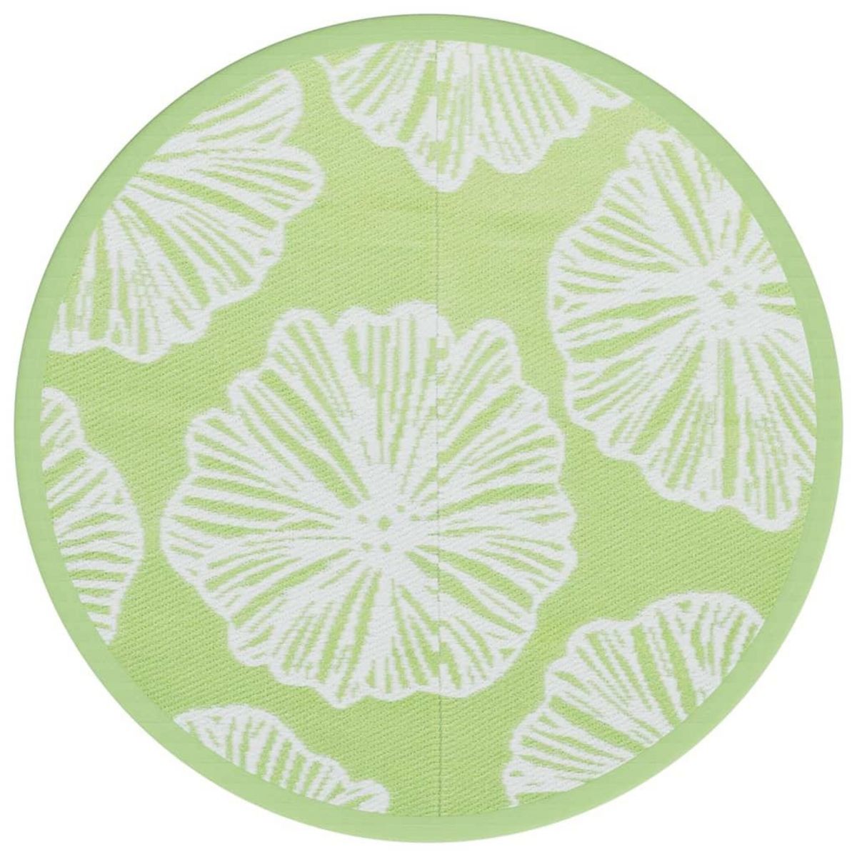 VIDAXL Tapis d'exterieur ARAKIL vert Ø120 cm PP