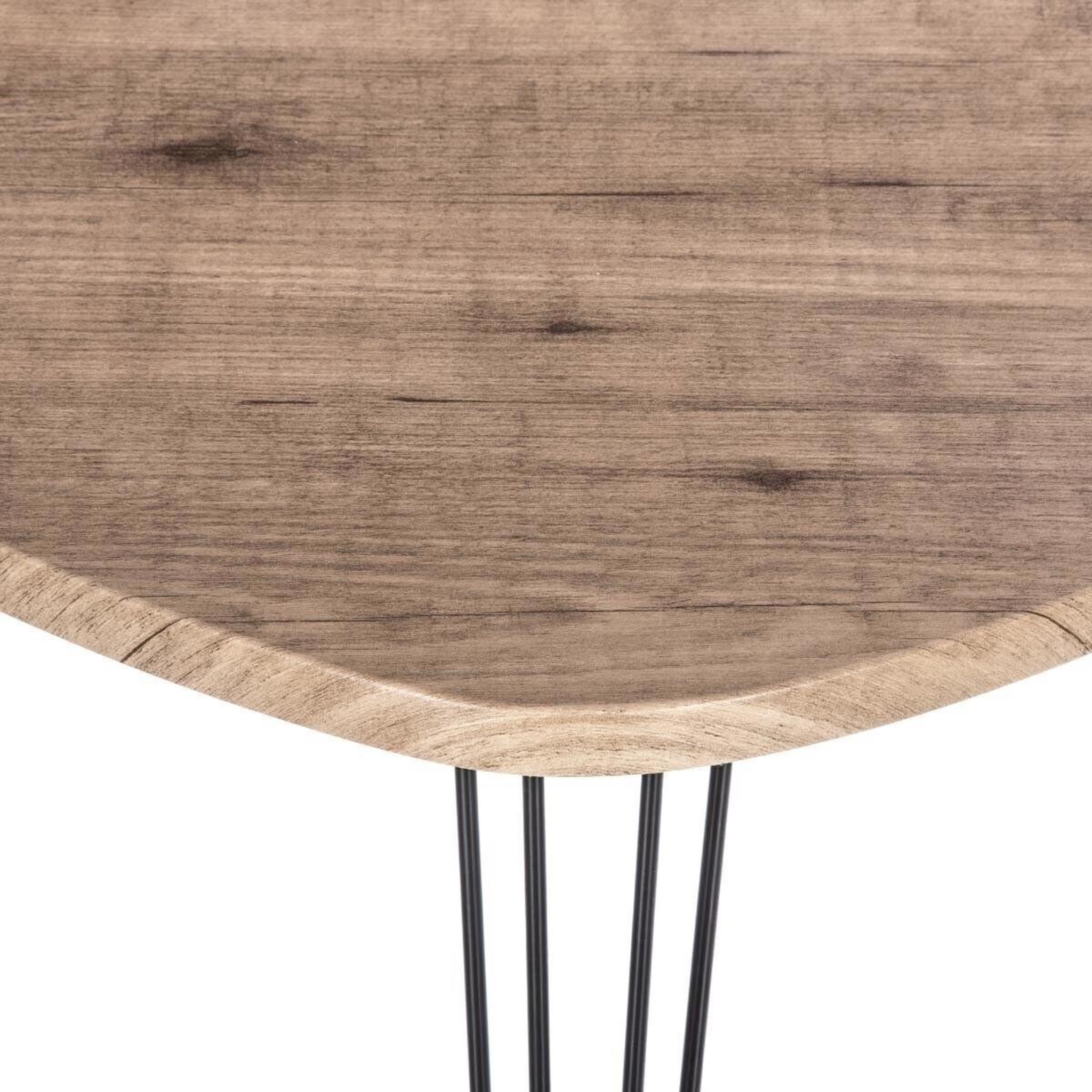 Voir la diapositive 3 : ATMOSPHERA Table d'appoint industriel  neile  69cm marron