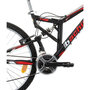 Voir la diapositive 2 : BACHINI Vélo VTT 26'' Tout Suspendu équipé de 18 Vitesses avec transmission Shimano & Freins V-Brake Alu.