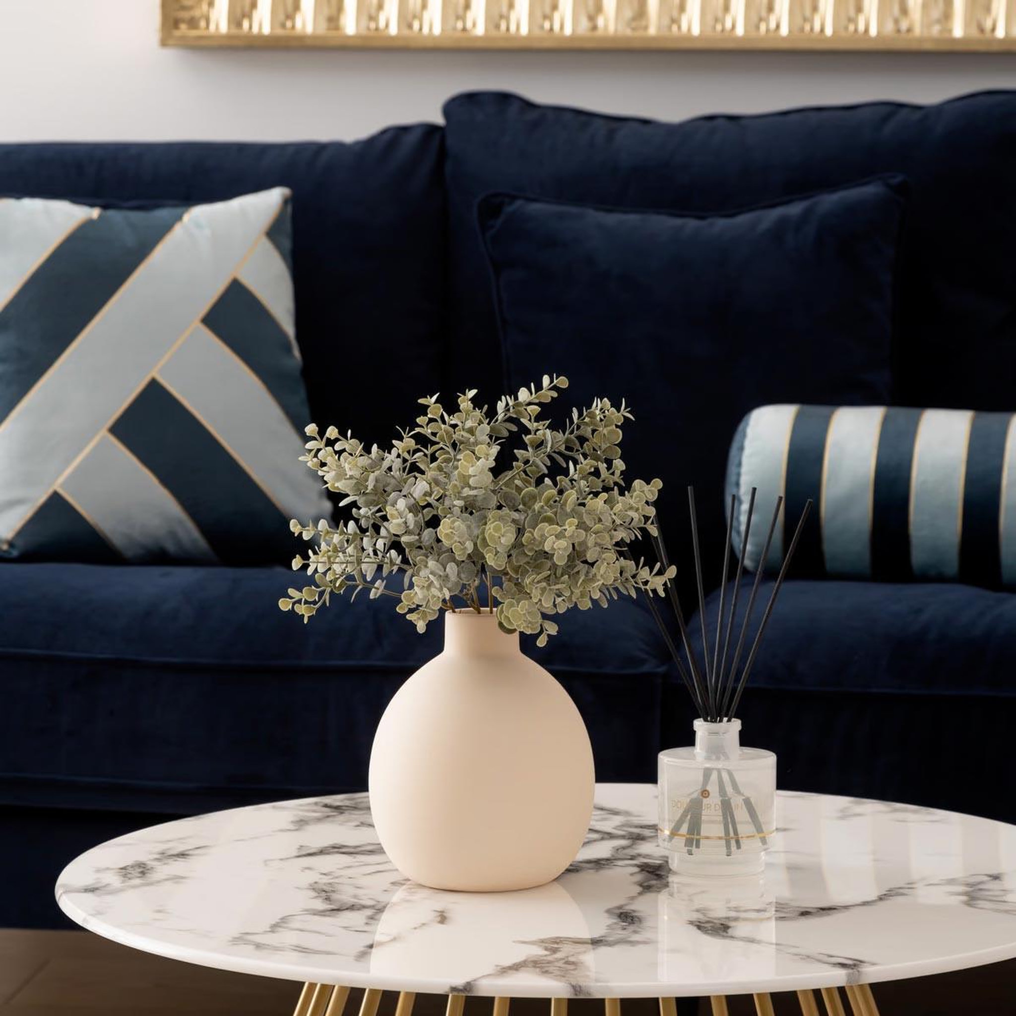 Voir la diapositive 2 : ATMOSPHERA Vase en dolomite  rily  18cm beige